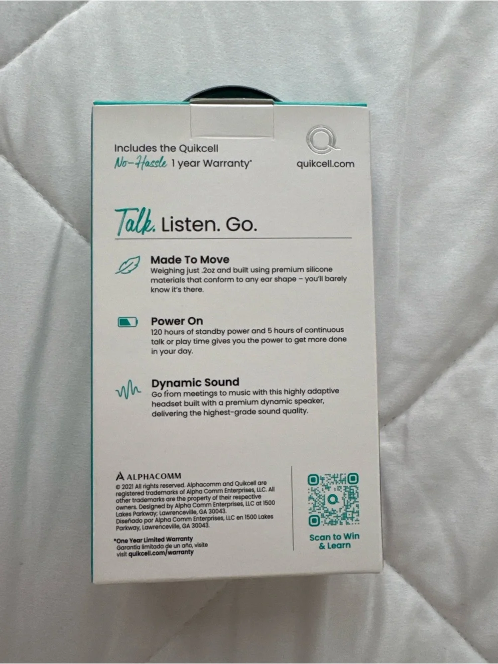 Quikcell Mono Wireless Headset - Black